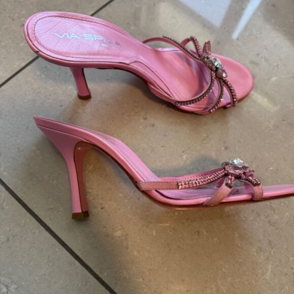 Via Spiga Italian Shoes Pink Bling - Picture 2 of 6